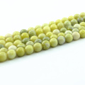 L-0079 Top Quality Wholesale Olive Jade Round Natural Gemstone Beads